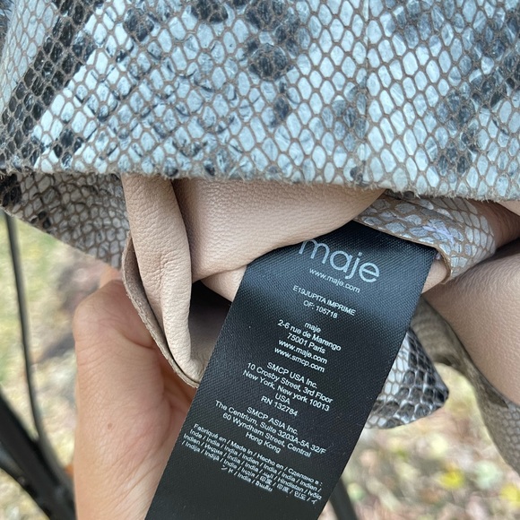 Maje Leather skirt Snakeskin pattern Size 40 (8/10) - Picture 5 of 8
